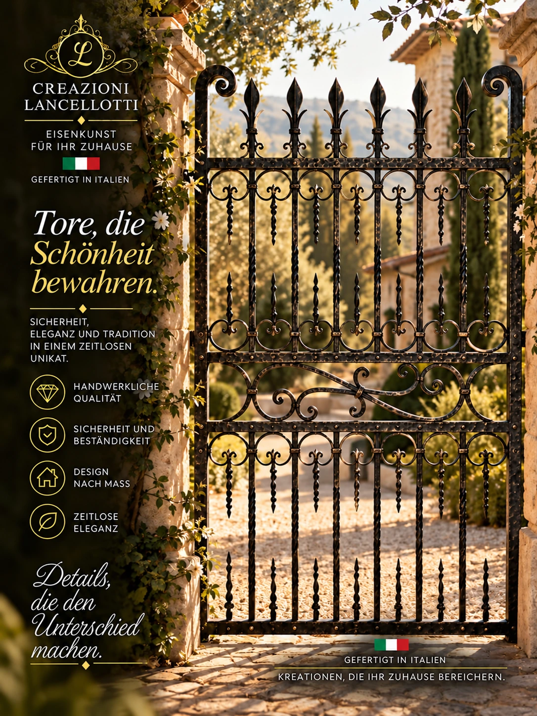 Gartenpforte mit Ornamenten