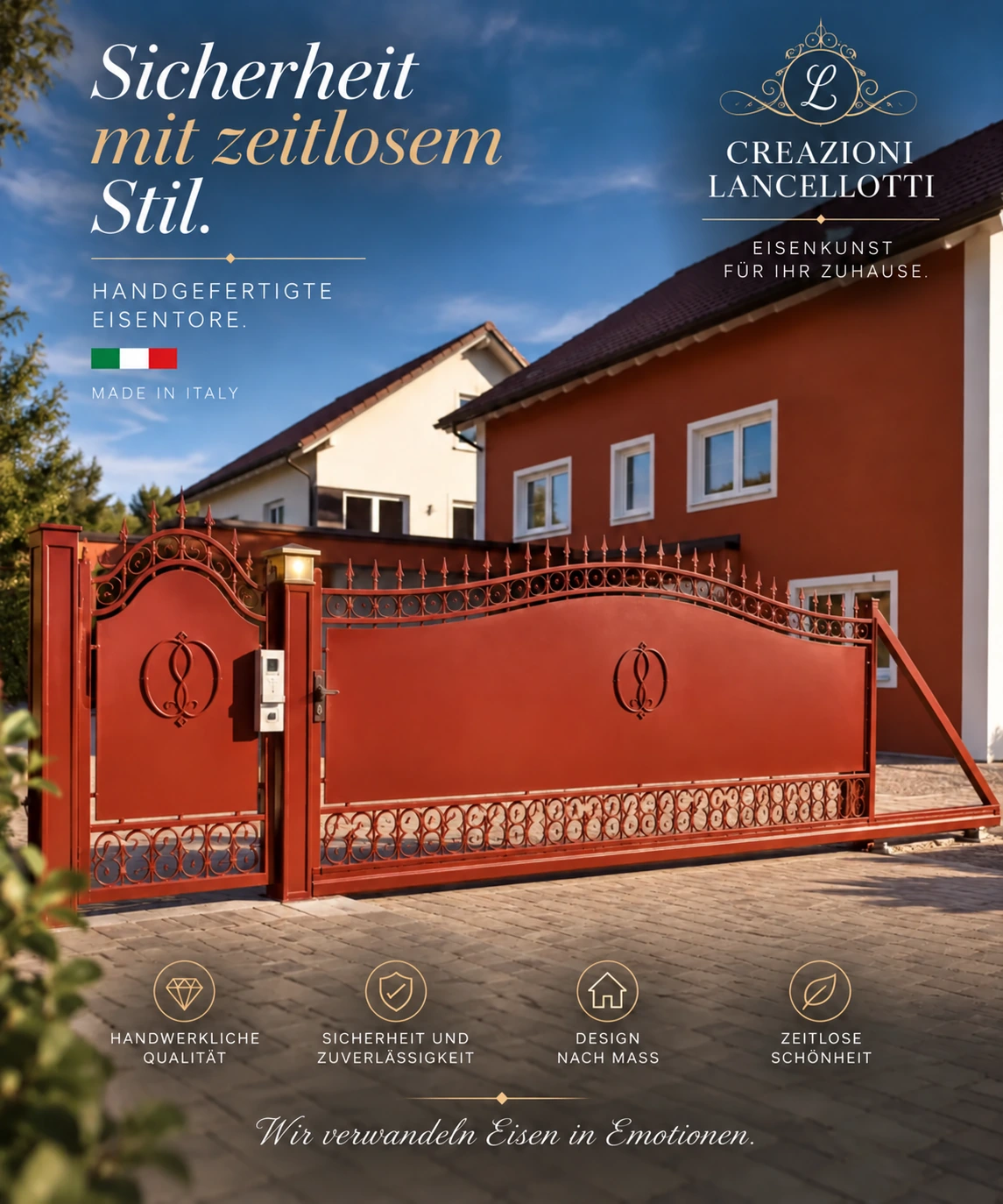 Schiebetor in Rot